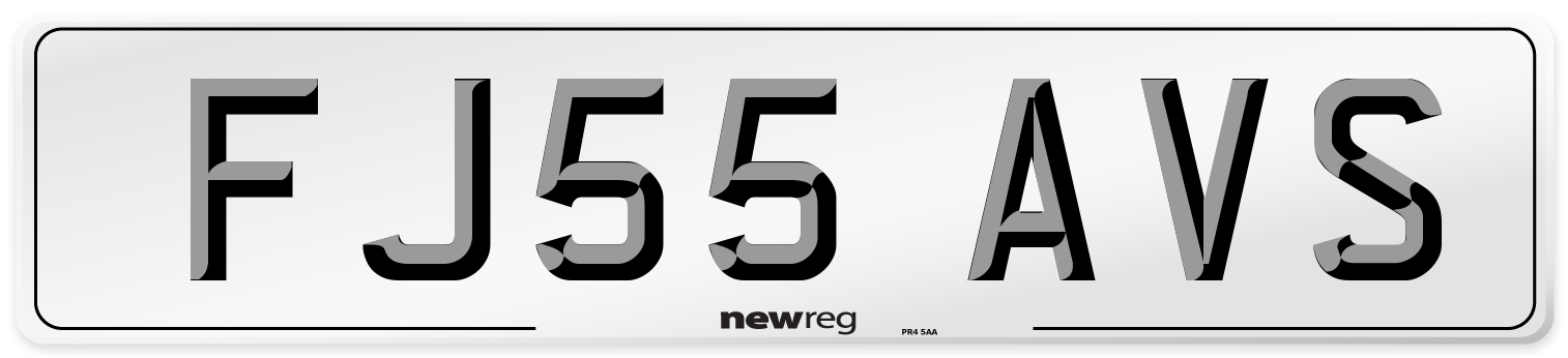 FJ55 AVS Number Plate from New Reg